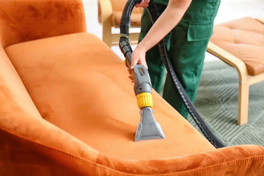 Upholstery steam cleaning