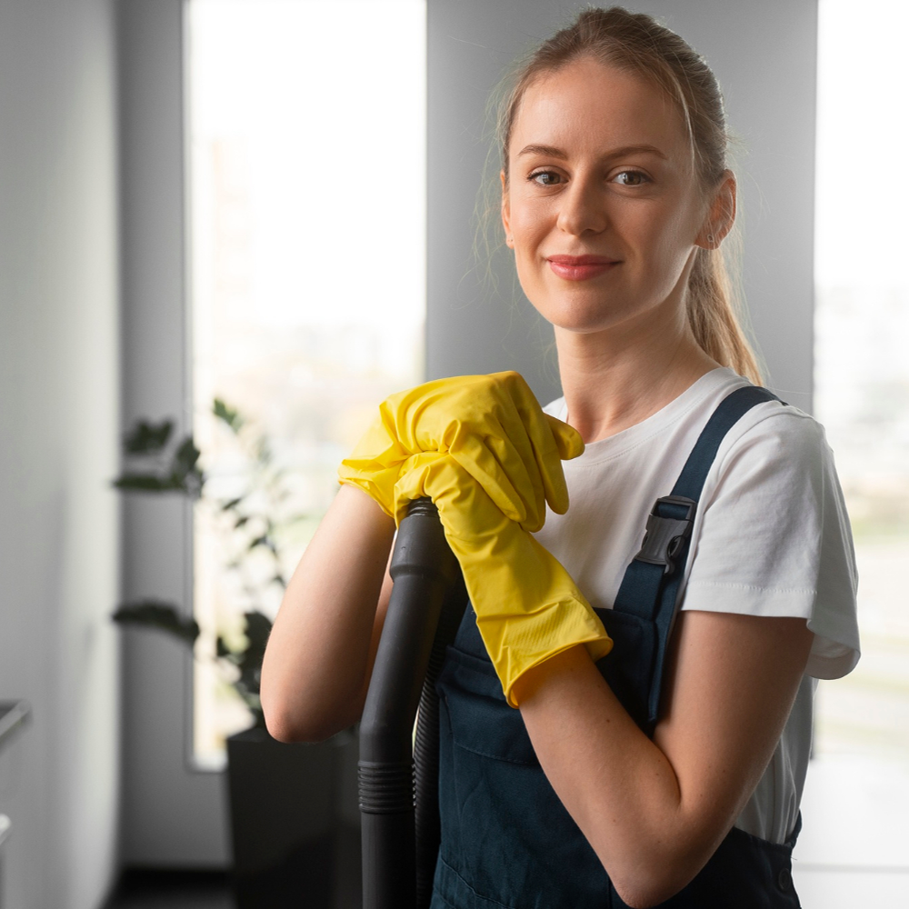 a woman as professional house cleaning Adelaide
